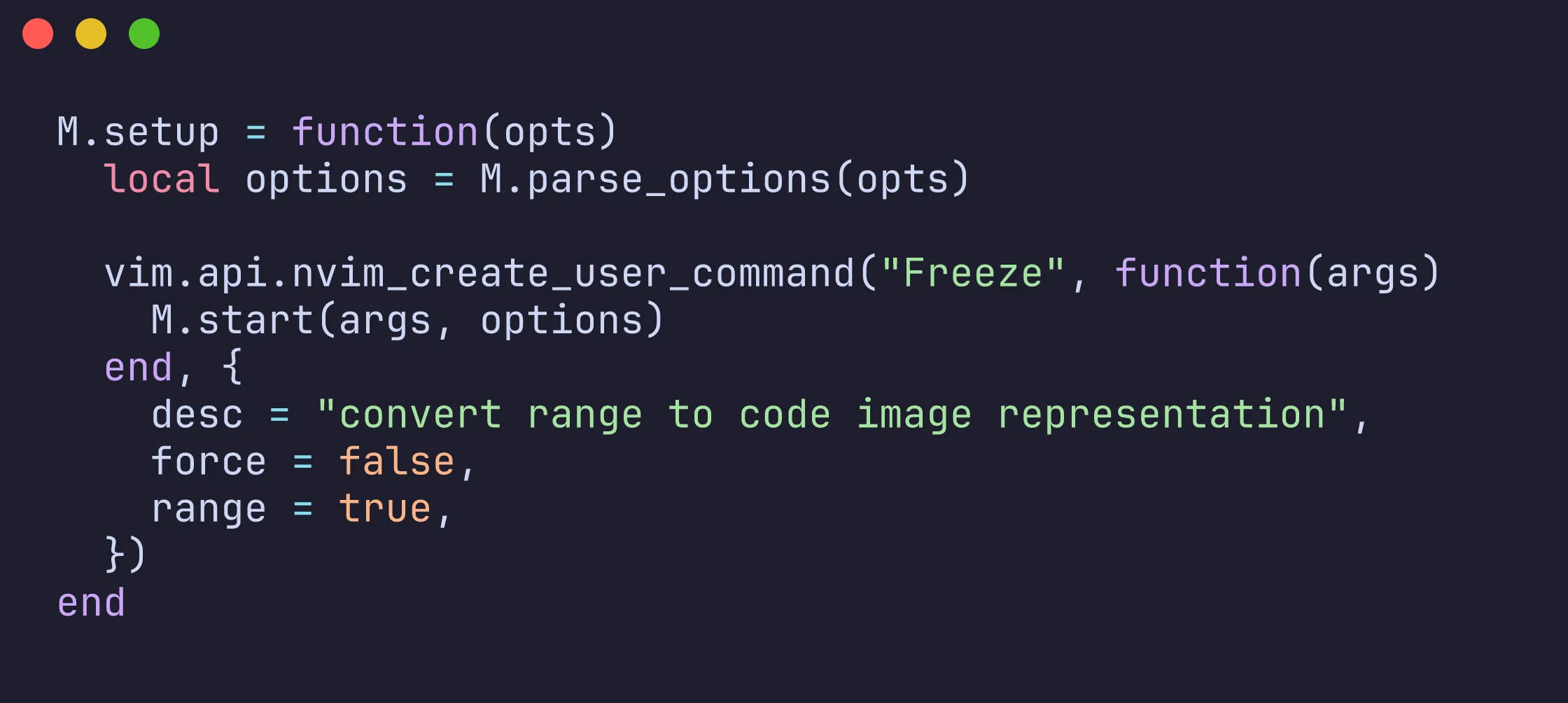 Example of the plugin in action